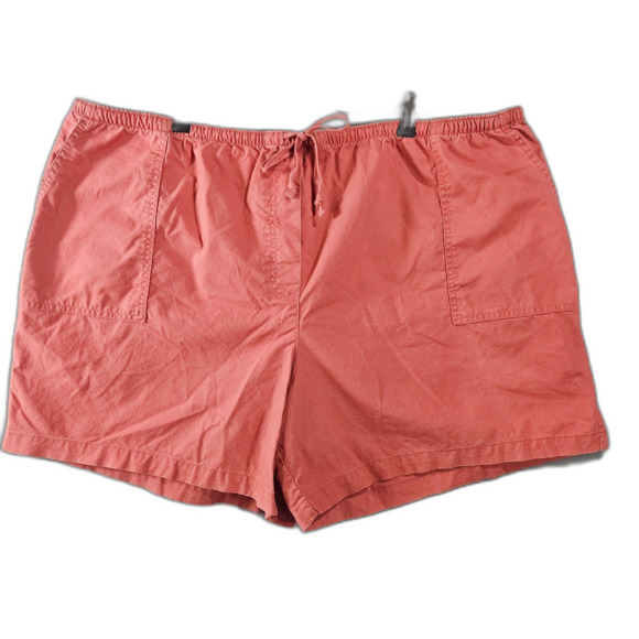 3X LL Bean Cotton Drawstring Shorts Pink Classic Fit Camp Shorts - Picture 1 of 6
